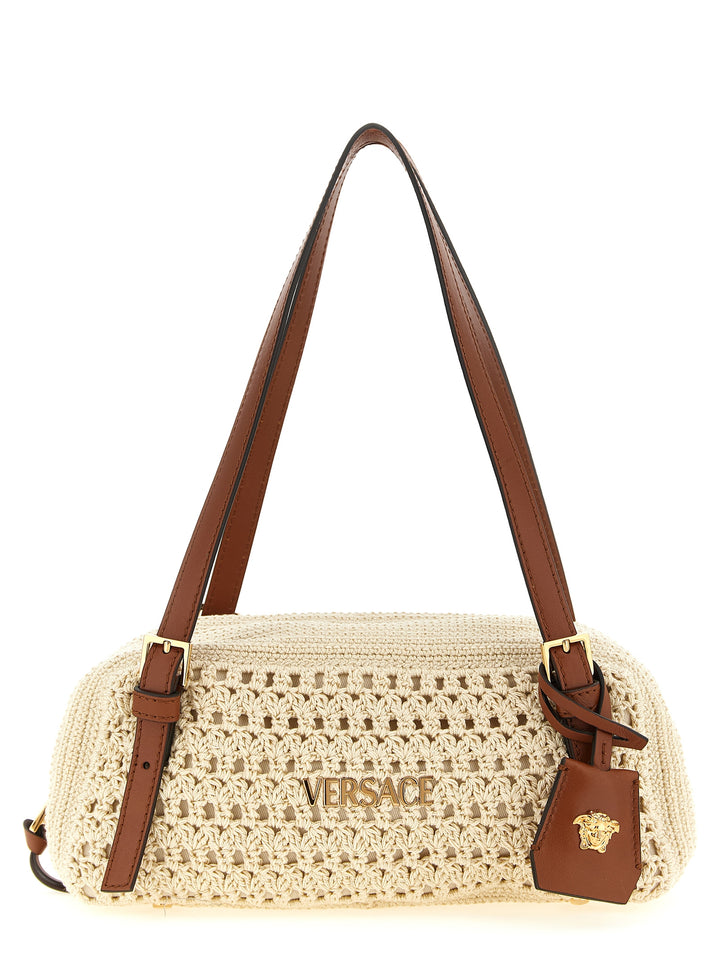 Versace Versace Tag Shoulder Bags - Beige | c33ff706de0ca54d12cb3d0dd381d093a780e606