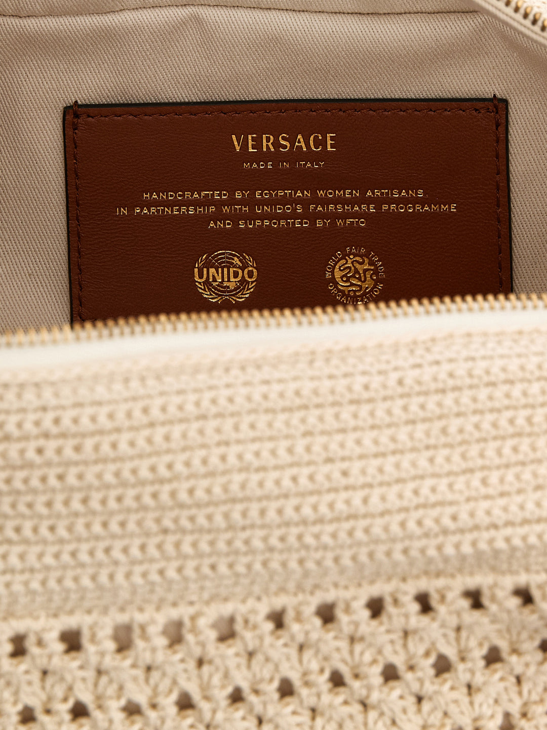 Versace Versace Tag Shoulder Bags - Beige | badee0b645d8b5fa4a97165bad42d88033e86cf4