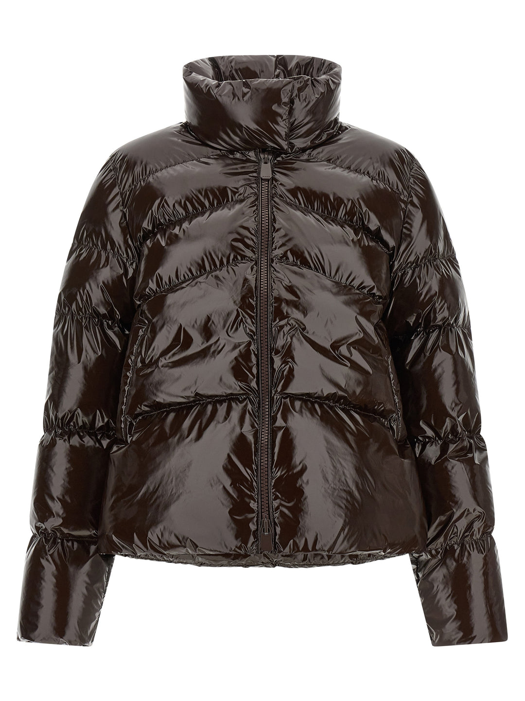 Pinko Love Birds Puffer Jackets - Brown | 606e17150099204640b5b20a52efd27d8154b7c5