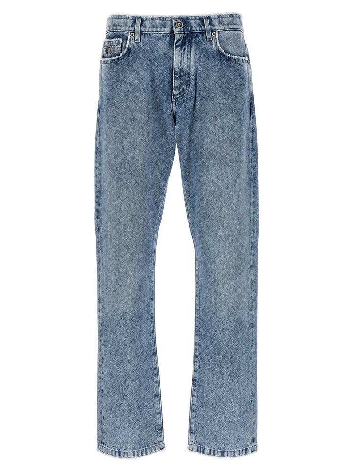 Fringed Jeans Light Blue