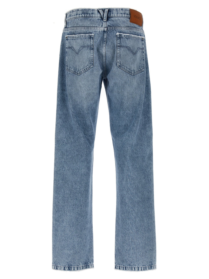 Fringed Jeans Light Blue