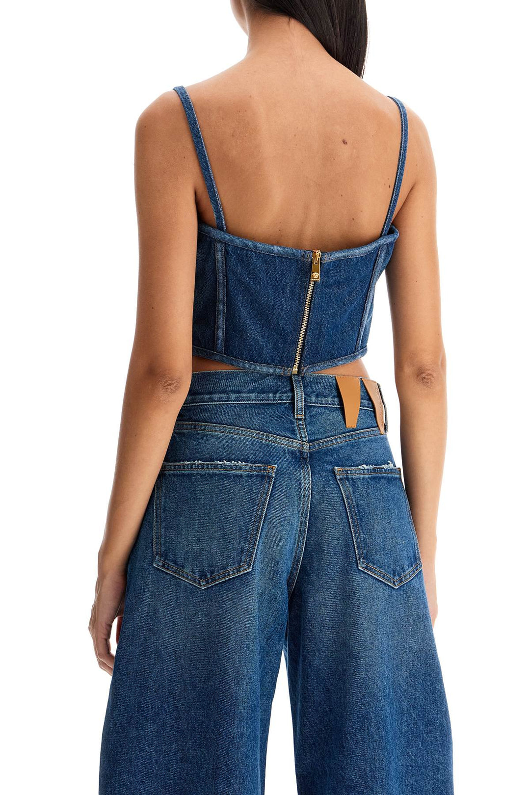 Top Corsetto In Denim