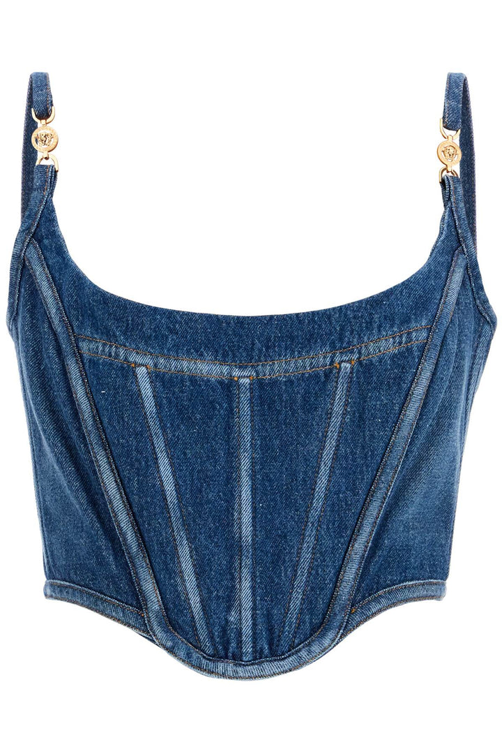 Top Corsetto In Denim