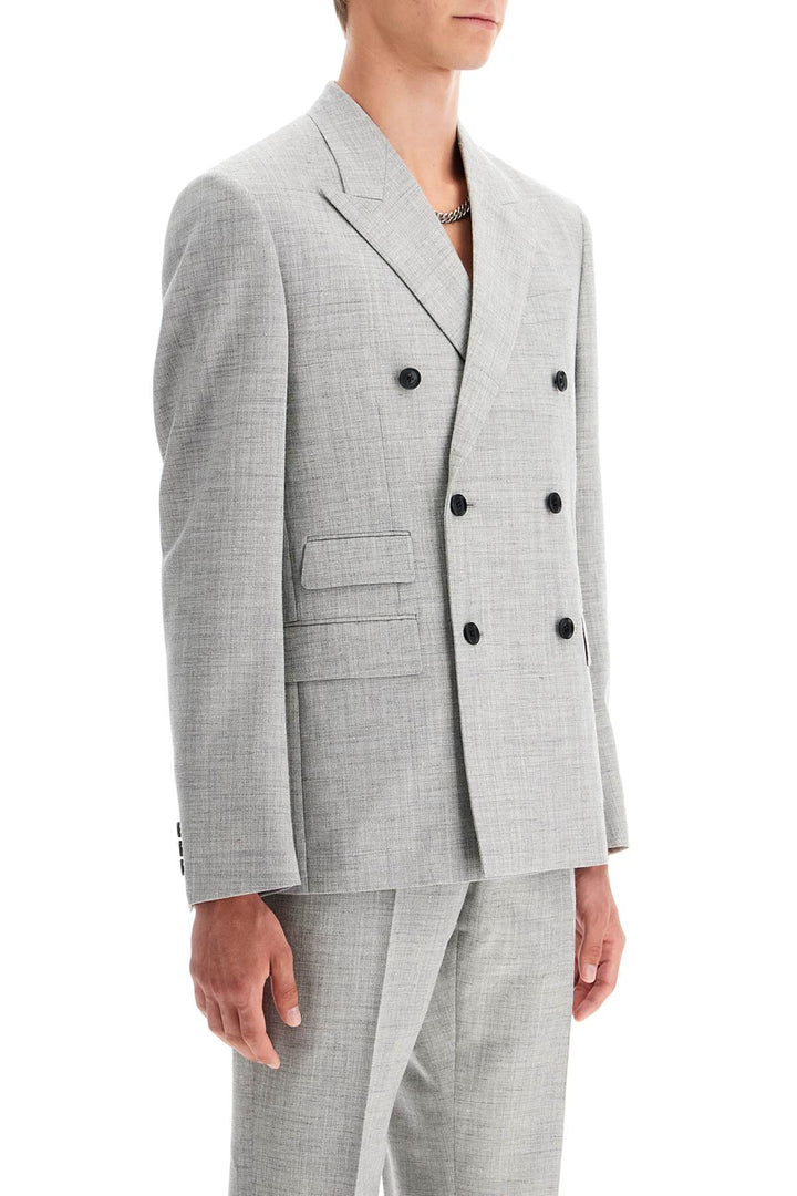 Blazer Doppiopetto In Misto Lana