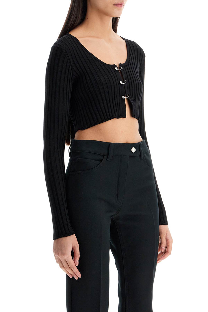 Cardigan Cropped Safety Pin