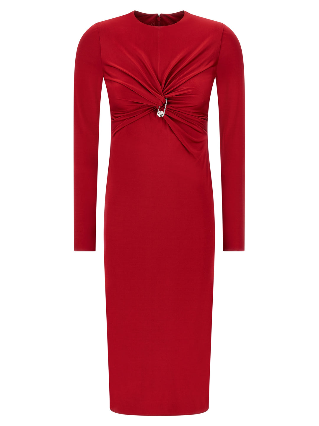Versace Safety Pin Dresses - Red | 3bfff06a79921f2bfc3729f9946a66b3a43a05e8