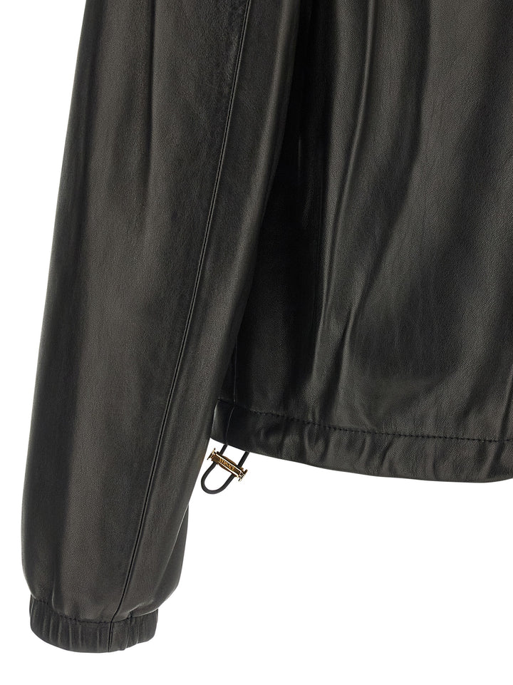 Versace Plongé Nappa Jacket Puffer Jackets - Black | f66593a8f58930f84750b83de04f8c2ee1328194