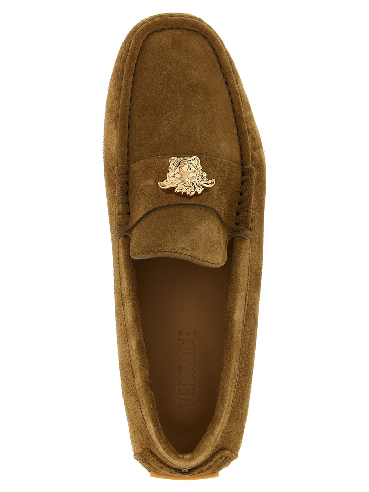 Versace La Medusa Loafers - Brown | 35a5c0068c1c196b0c2acf1e667f6fc0cdf45670
