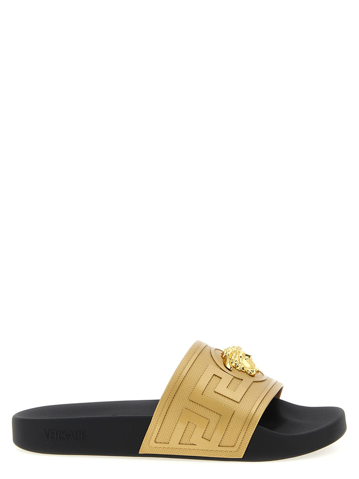 Versace La Medusa Sandals - Gold | 42857d49535ff5368ff2f0d743d28a1d91641339