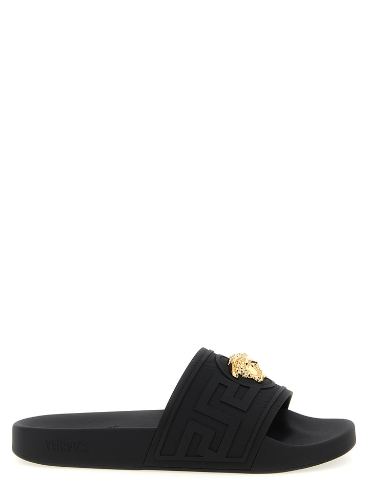 Versace La Medusa Sandals - Black | 1ffeb3a426c277a50183a284896b137c952024bf