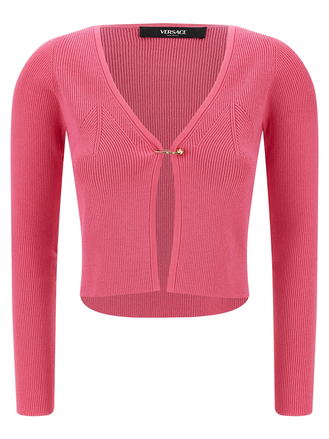 Versace Safety Pin Sweaters and Cardigans - Fuchsia | c718e5e15c99d47cfa554391e69de8c07ff32da4