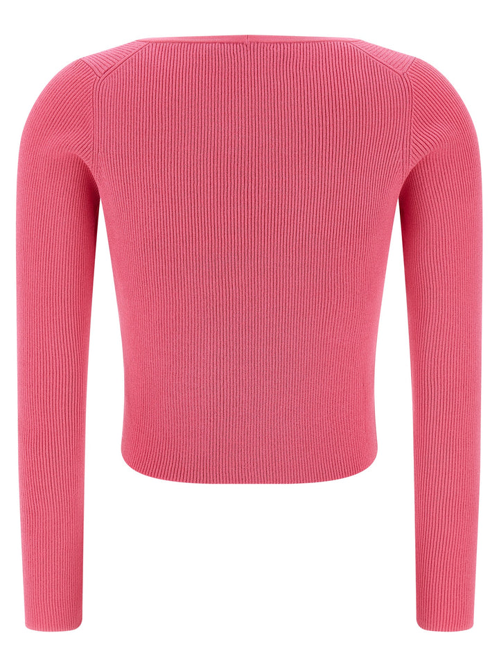 Versace Safety Pin Sweaters and Cardigans - Fuchsia | 555a840de23dd934987a3b0ae14c3b7f90383071