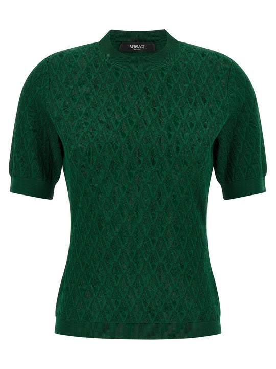 V-Pattern T-Shirt Green