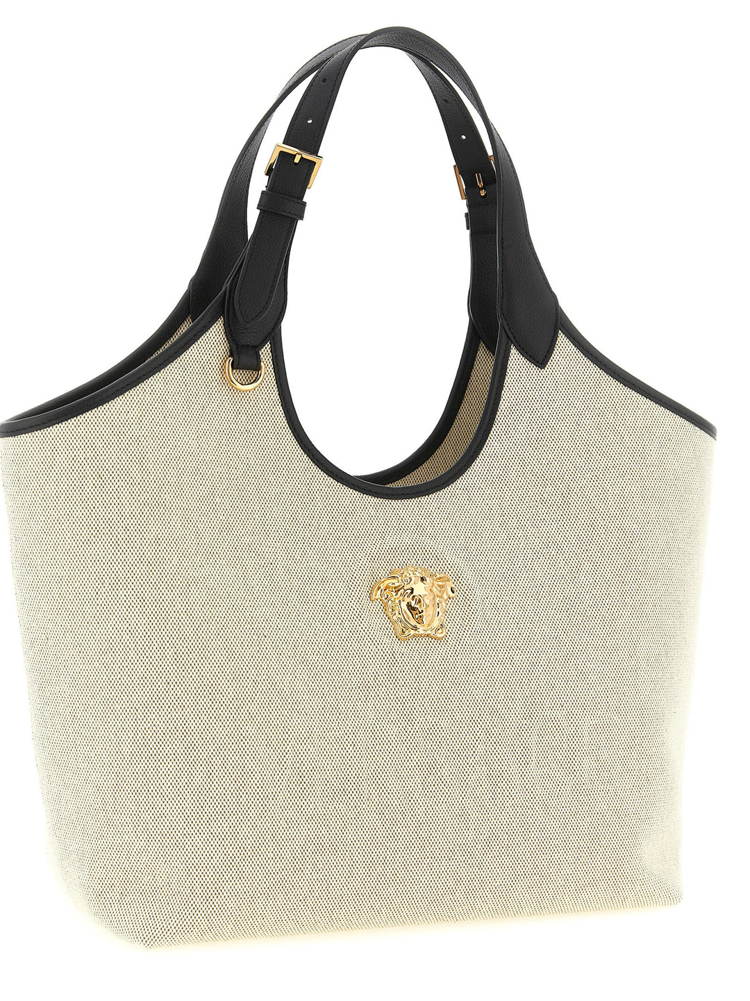 Versace La Medusa Tote Bag - Beige | 2ce7419317cbc1c50ce0377e7e6a665eb7b2a362