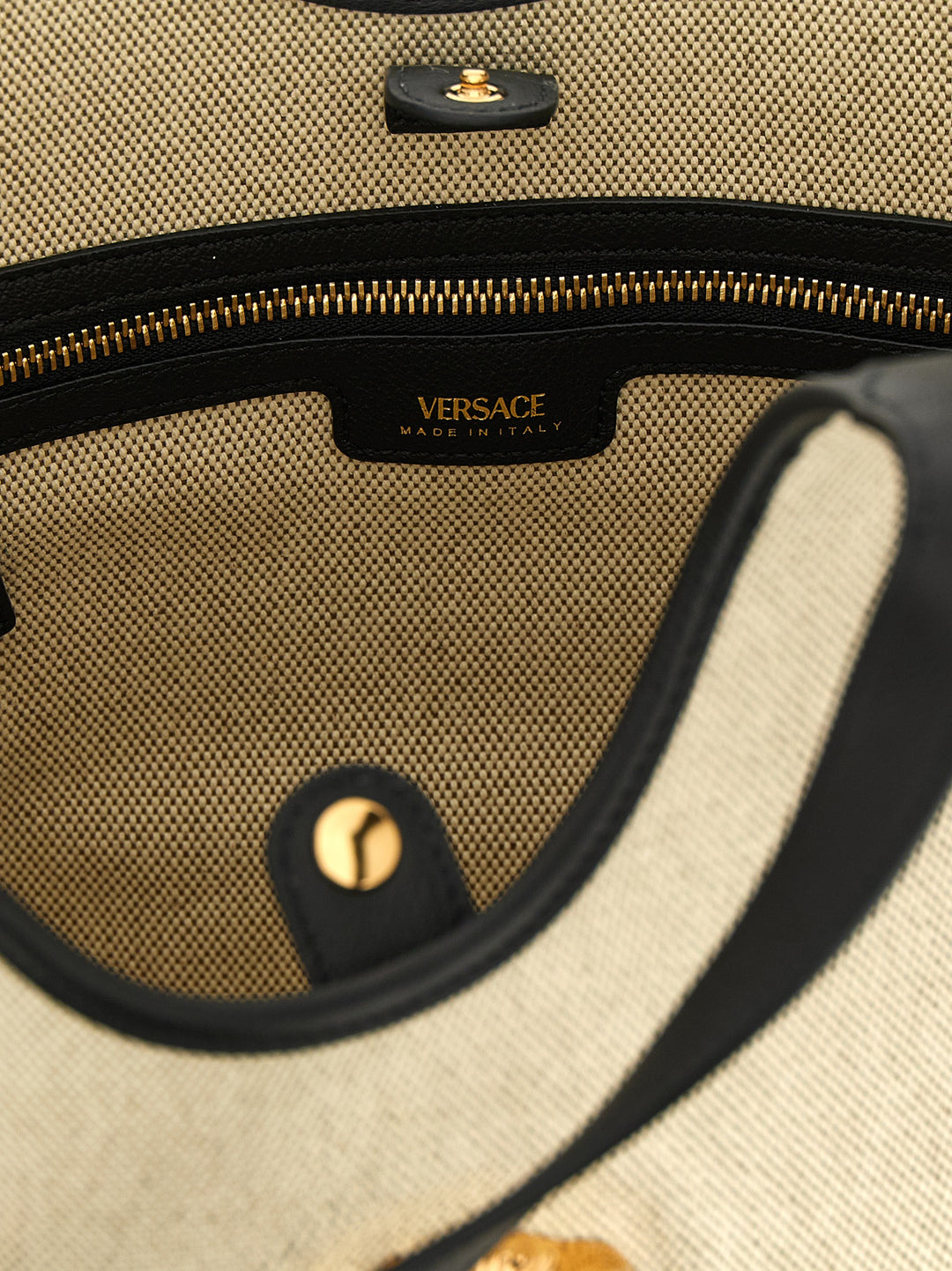 Versace La Medusa Tote Bag - Beige | b761e4fbdf8691405a5adf447da646b645ad0d79