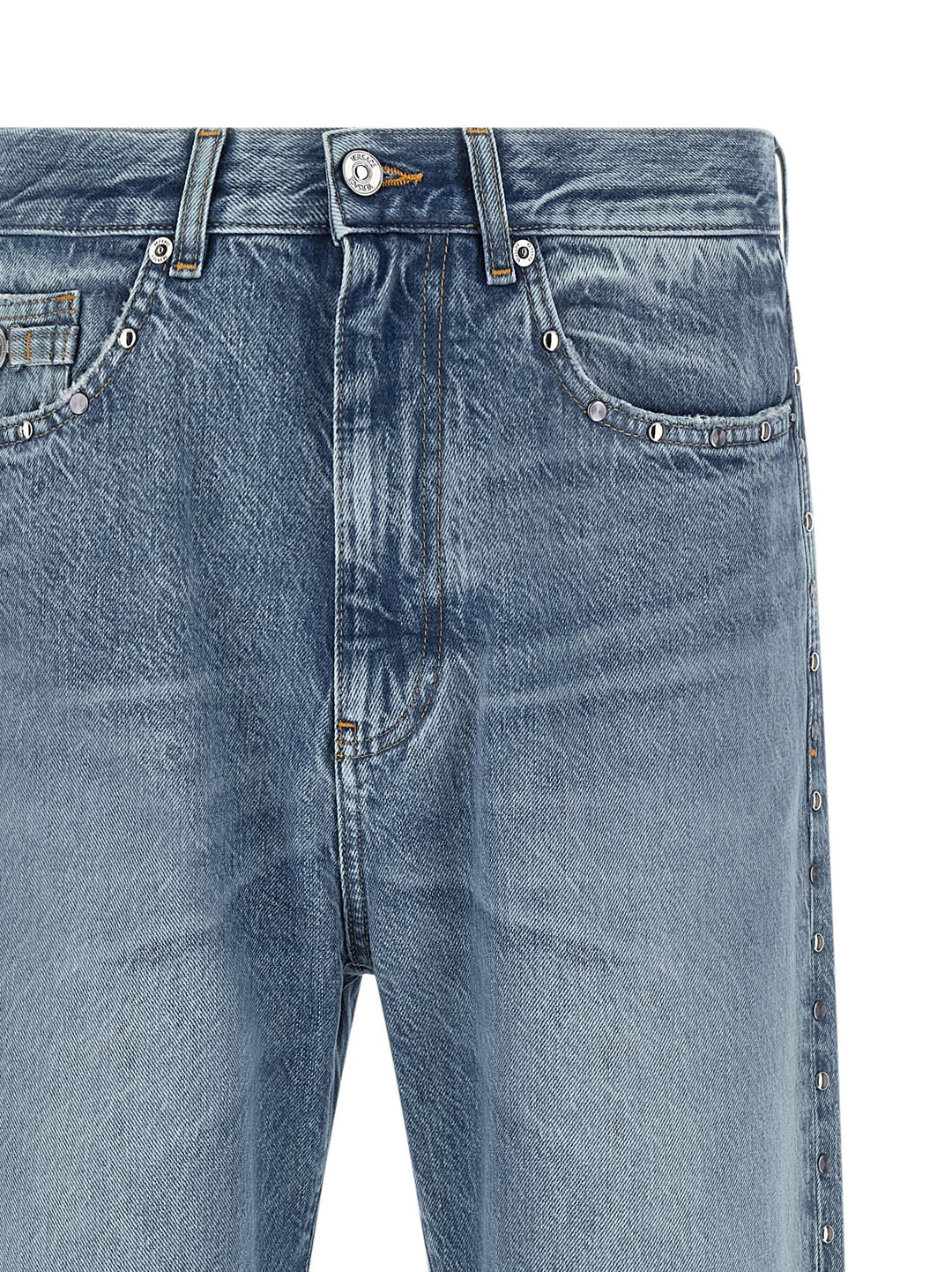 Versace Studded Jeans - Blue | a79198b8bdb489df3933f23bcd96bf564c1abeb8