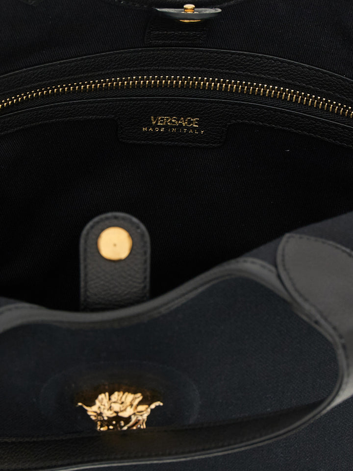 Versace La Medusa Tote Bag - Black | 9b331bf61b62bb422d14cbb4253736f9102a7dfe