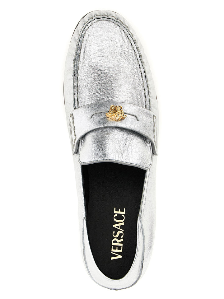 Versace La Medusa Loafers - Silver | 6ddda7c6b545049f956fb91045466f4df288684d
