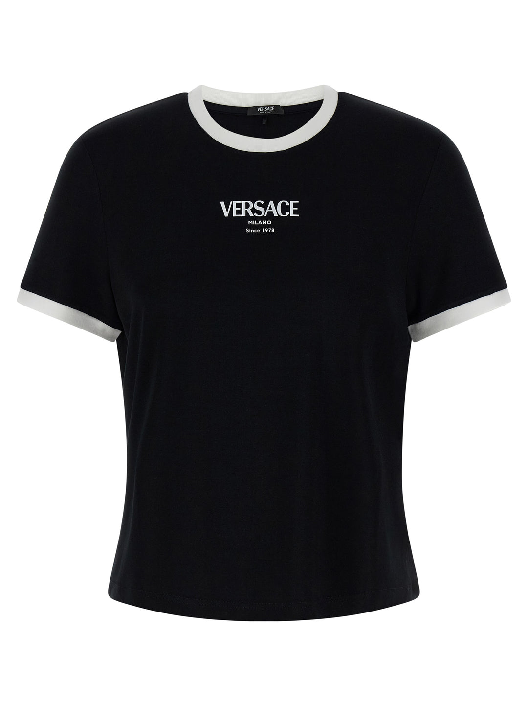 Versace Versace Logo T-shirt - White/Black | 905268bcdbd34fbe76f74096aedbe917cc822539
