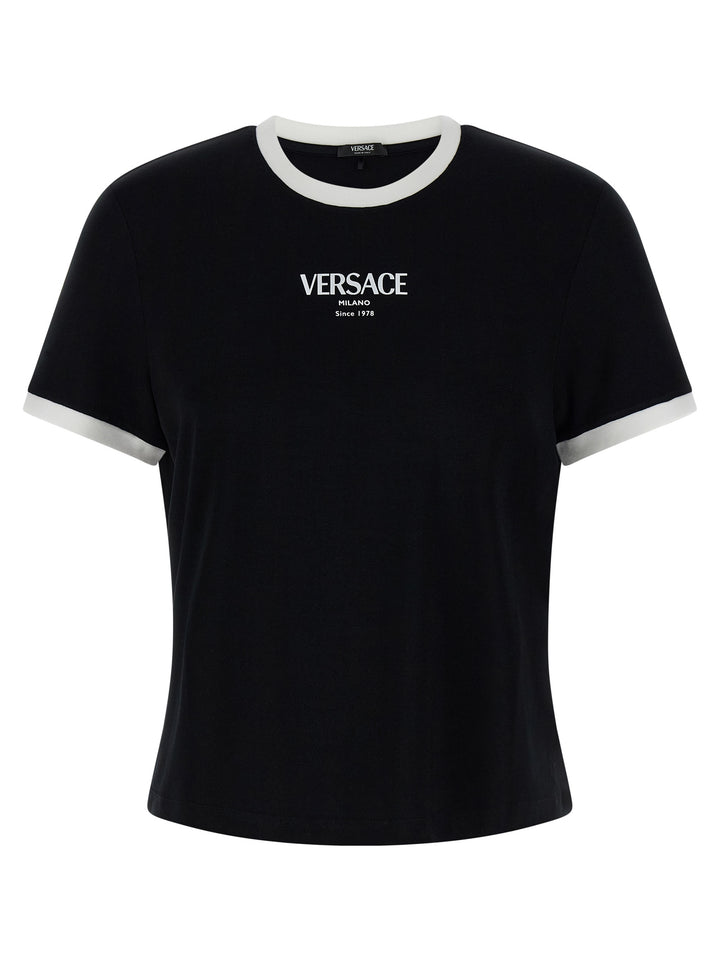Versace Versace Logo T-shirt - White/Black | 905268bcdbd34fbe76f74096aedbe917cc822539