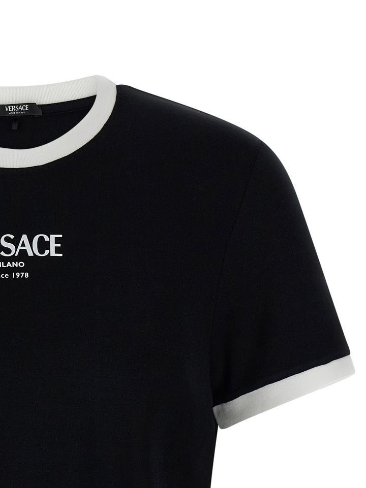 Versace Versace Logo T-shirt - White/Black | 01c0860cf17ad42b91c15516b24b8a91a8f39778