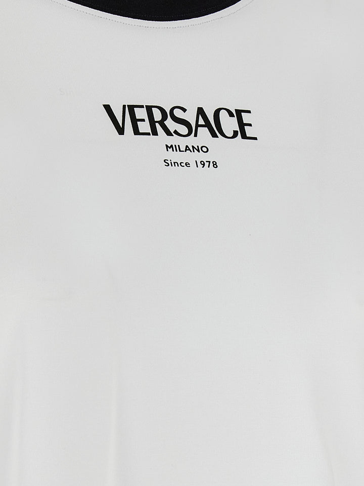 Versace Logo T-shirt - White/Black | 82bf970a5c92cde90b3d4efb90f89488a6d3e4c0