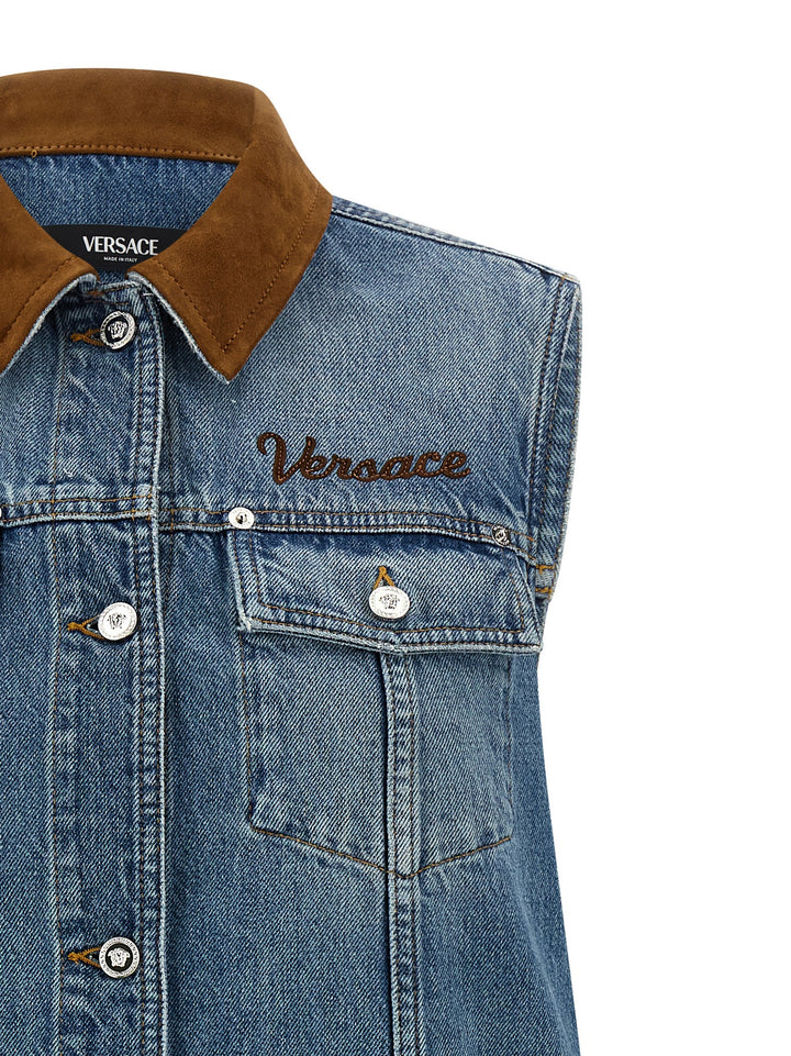 Versace A-Line Dress Dresses - Blue | 6cbe60104fa5121d788b325800ec6a5352a2fdb3