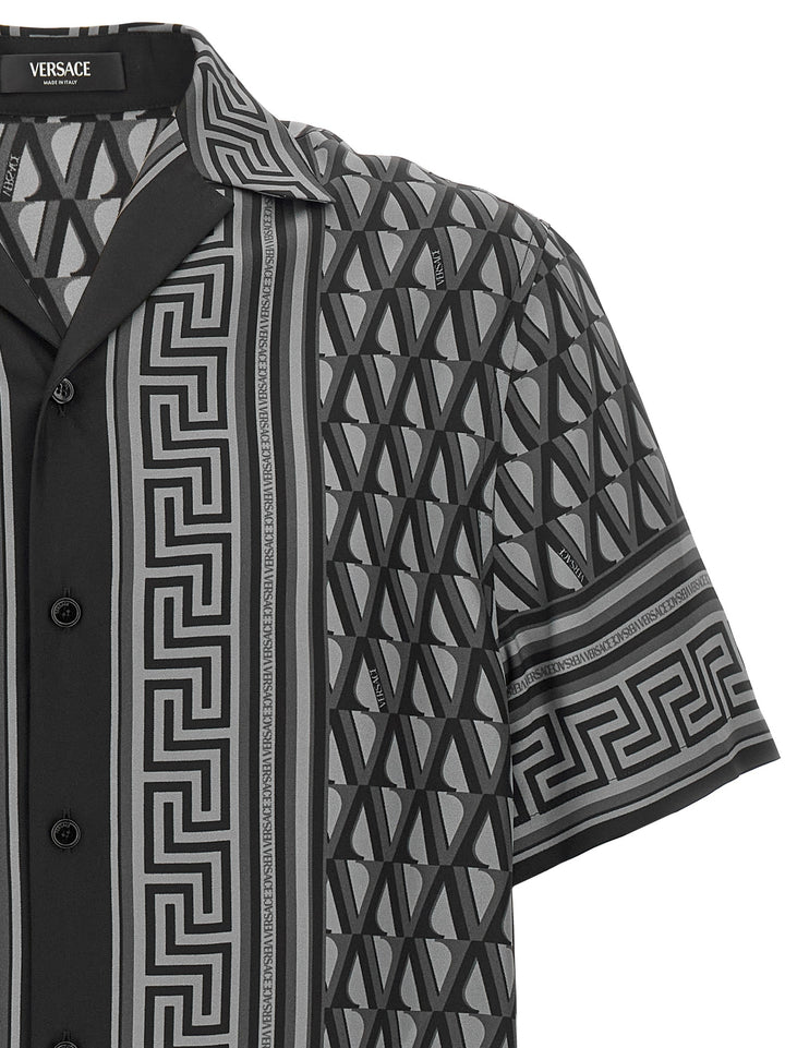 Versace V Greca Shirt and Blouse - Gray | 082dc4265fd7fe368f967d7be9a23dad1eac1bdc