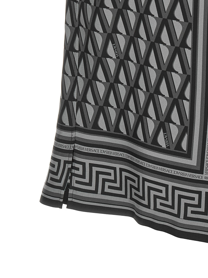 Versace V Greca Shirt and Blouse - Gray | e4313566a8dfa36b7c6d313512a8d0e31c1428c8