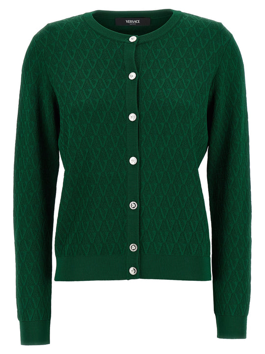 Cardigan Pattern V Sweaters And Cardigans Green