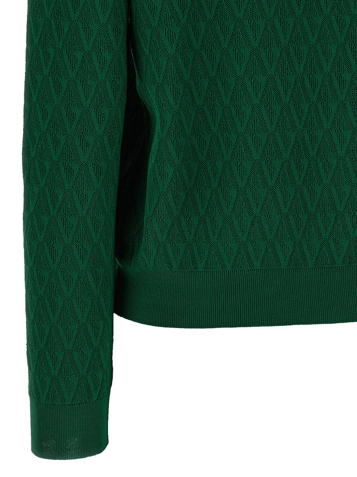Versace Cardigan Pattern V Sweaters and Cardigans - Green | 95c735e38cf3e10b6f6aa66edc1fab6ec6fe96d7