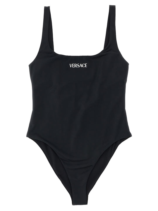 Versace Logo Beachwear Black
