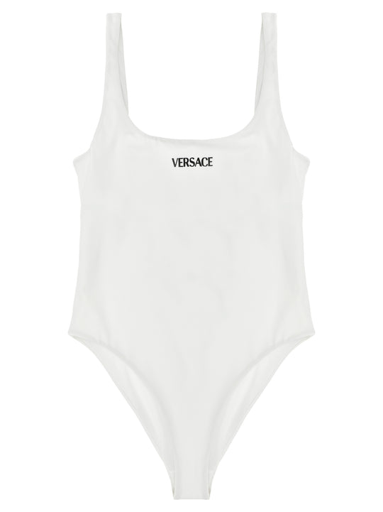 Versace Logo Beachwear White