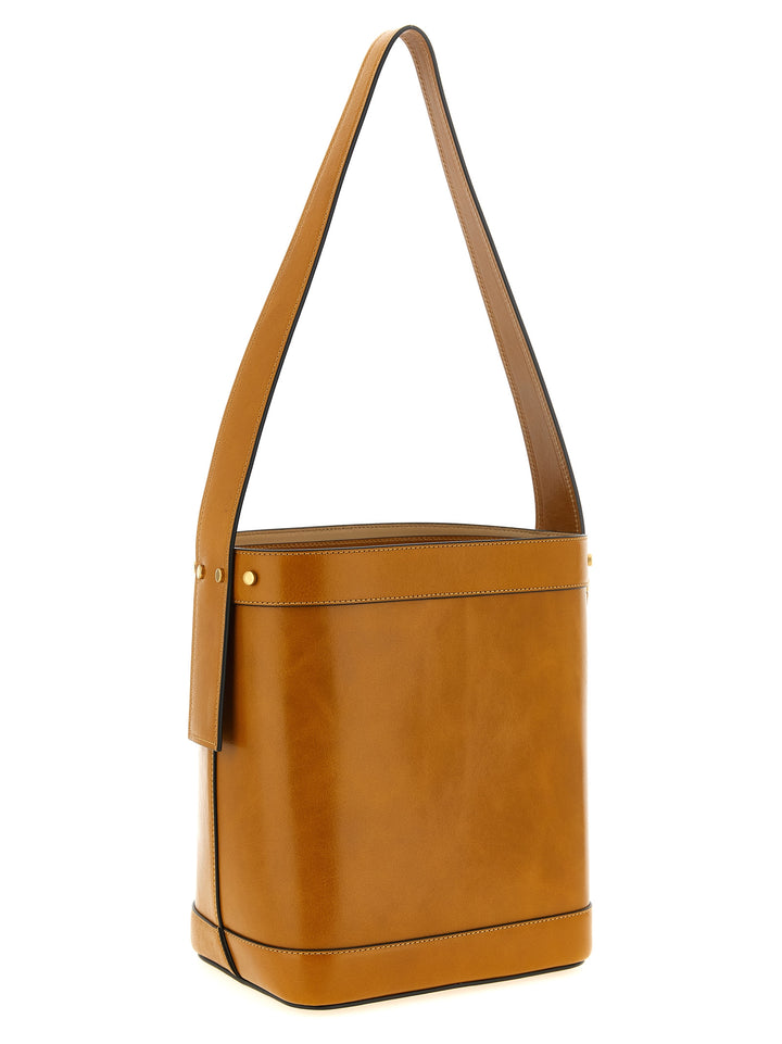Versace Pivot Shoulder Bags - Brown | 7b7bb827a6fcbed987683418cbbfd4a1dfee4116