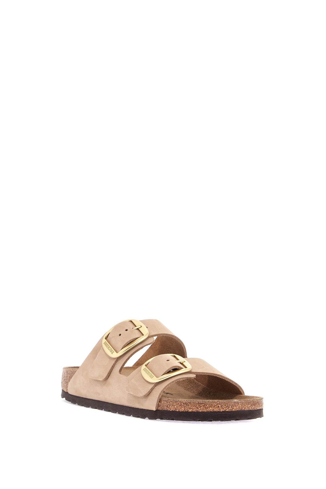 Nubuck Leather Sandals Sandcastle With Golden Buckles