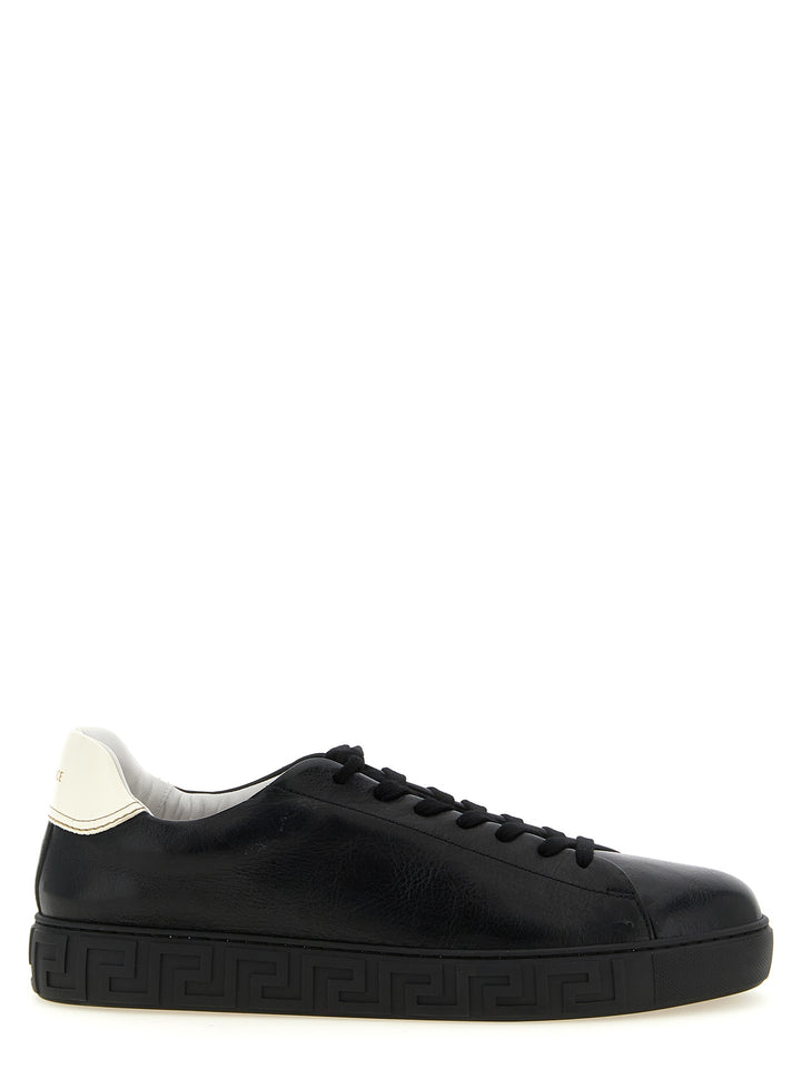 Versace Greca Sneakers - White/Black | d457e67de8634f284f76393780462489bdbe84ff