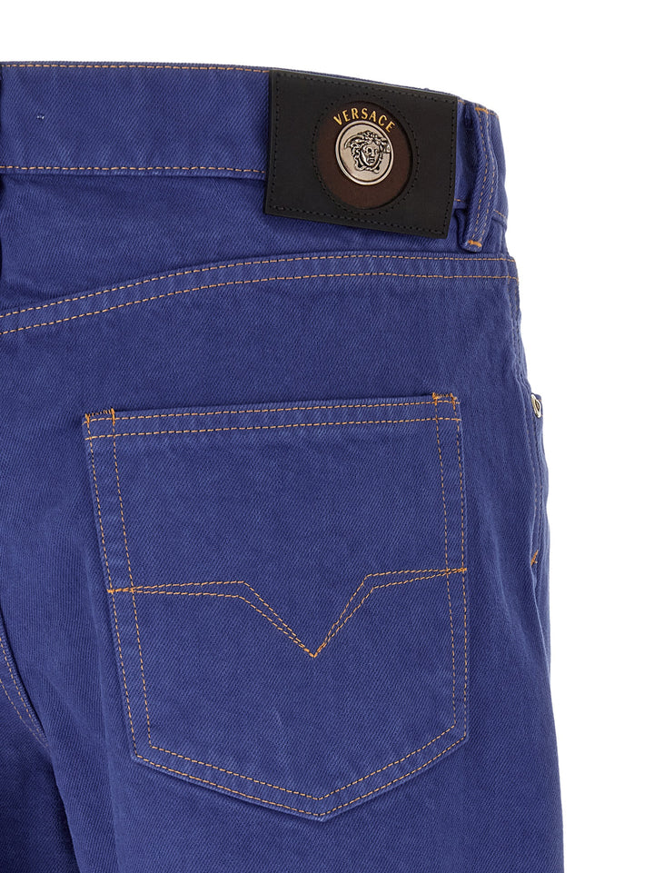 Versace Straight Leg Jeans - Blue | 5d2f0ec53cf68daa9a72372d7bbeba56228c932b