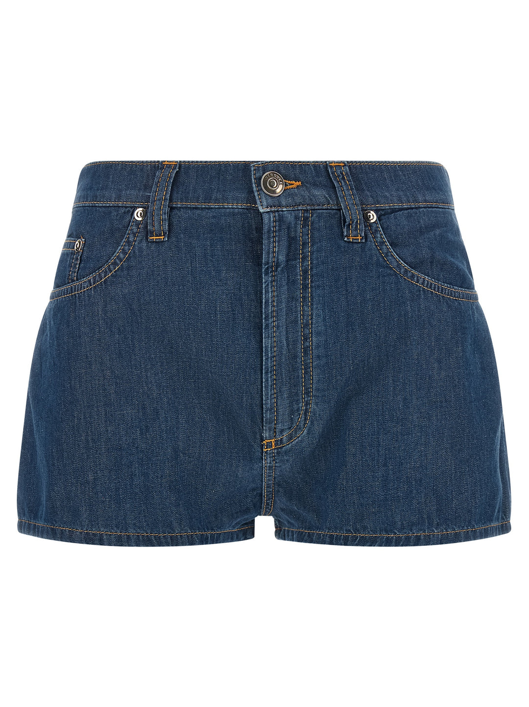 Versace Chambray Denim Shorts Bermuda and Short - Blue | ef3298789e09f4d0304feb6e109a7154fb8145ff