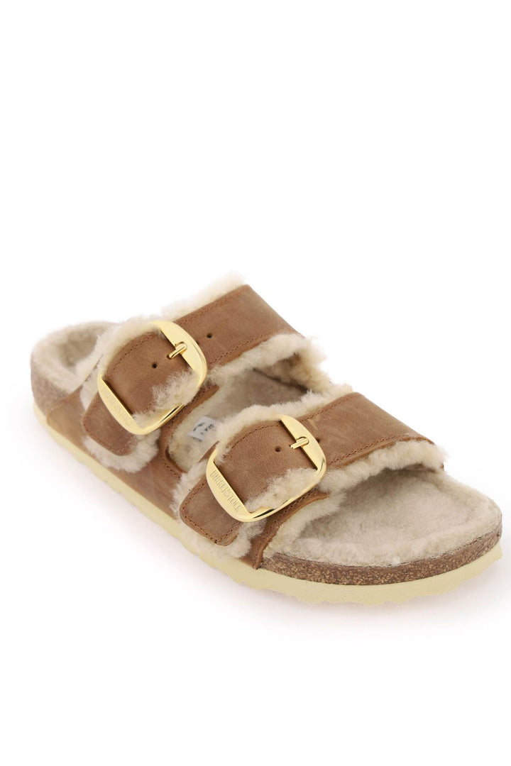 Arizona Big Buckle Mules In Shearling