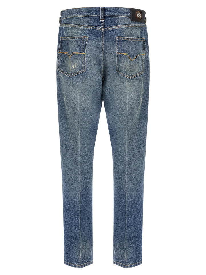 Versace Distressed Jeans - Blue | c09bfd474bf8e027122caa9c938dea297ccf2848