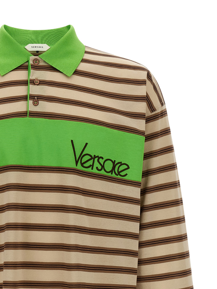 Versace Intarsia  Shirt Polo - Multicolor | 893a3e06bd58174fb0219fabb19d9ed6b7035223