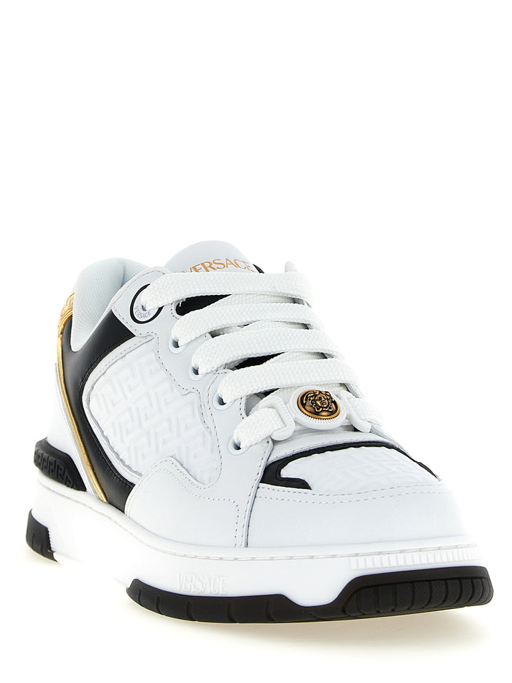 Versace Biggie Basket Sneakers - White/Black | 059f77e334e8386d15e8b0907a9176dee7a553aa