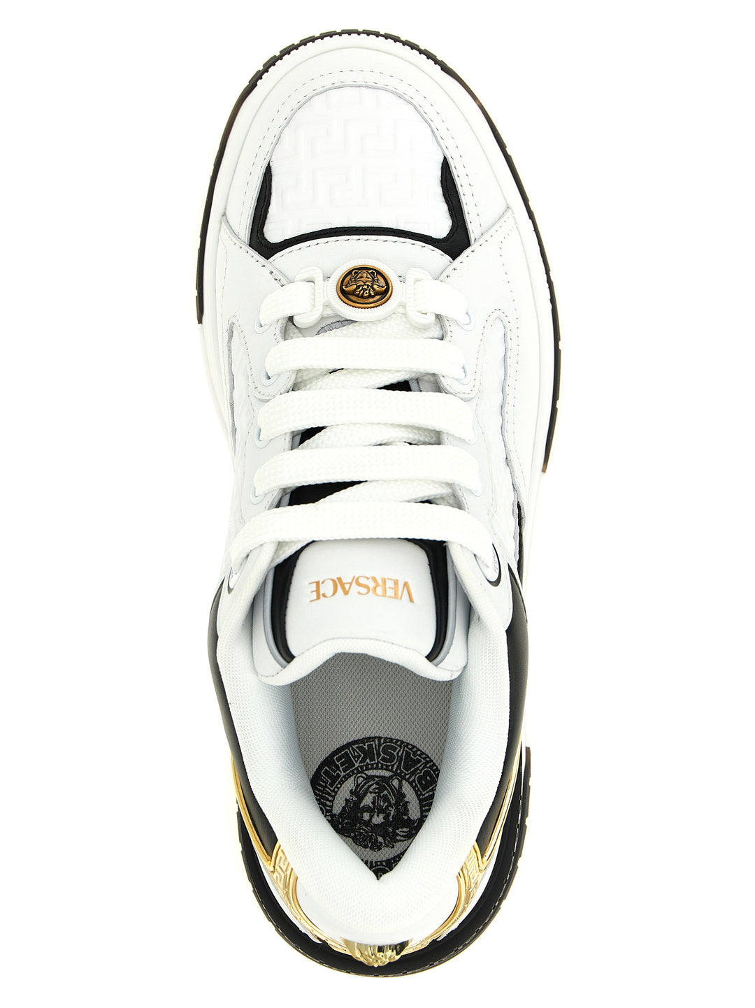 Versace Biggie Basket Sneakers - White/Black | 08d5699f37c2fce29ecd5b17f71ec2dc82515758