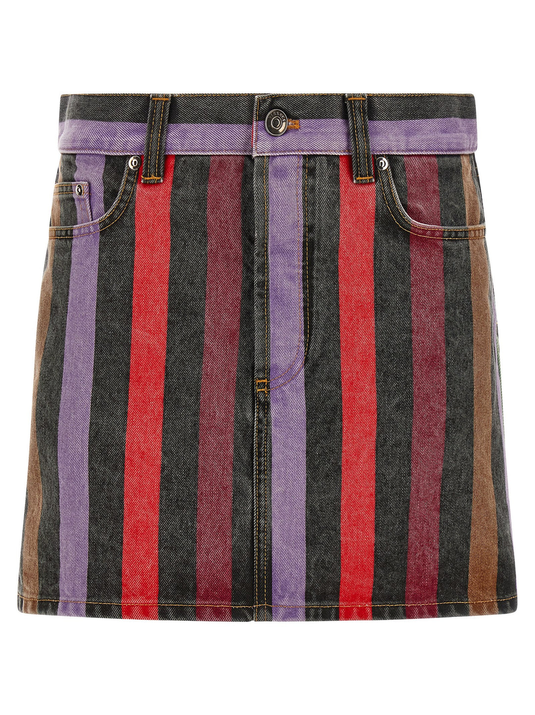Versace Striped Denim Skirt Skirts - Multicolor | a561b2f0f0e608c1eac523d8a345b449c1762e46