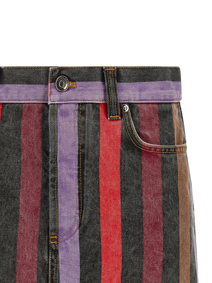 Versace Striped Denim Skirt Skirts - Multicolor | 0a5ac1d7ac9959380f89c98b722b834416389ffa