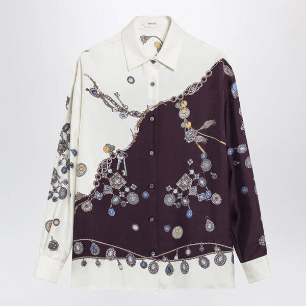 Stolen Jewels Printed Shirt In Silk Twill