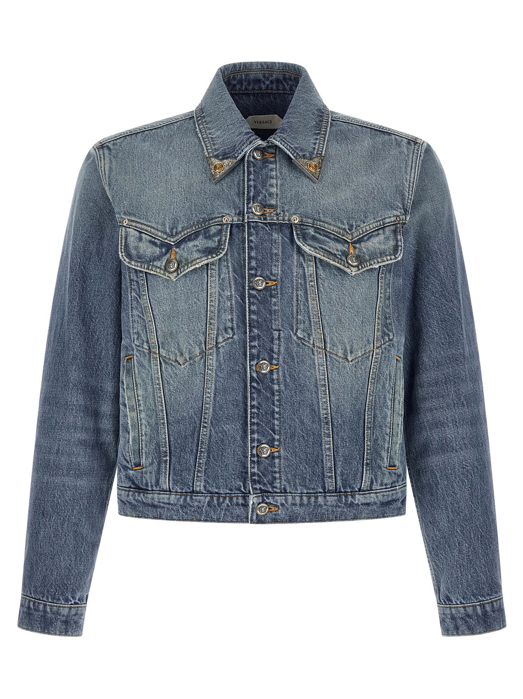 Versace Medusa Puffer Jackets - Blue | 651485a0ea1bcfcf82dcdb61023ad65b65cdcdfc