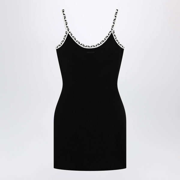 Black Stretch Viscose Mini Dress