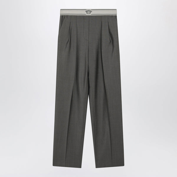Cold Grey Mohair Wool Trousers
