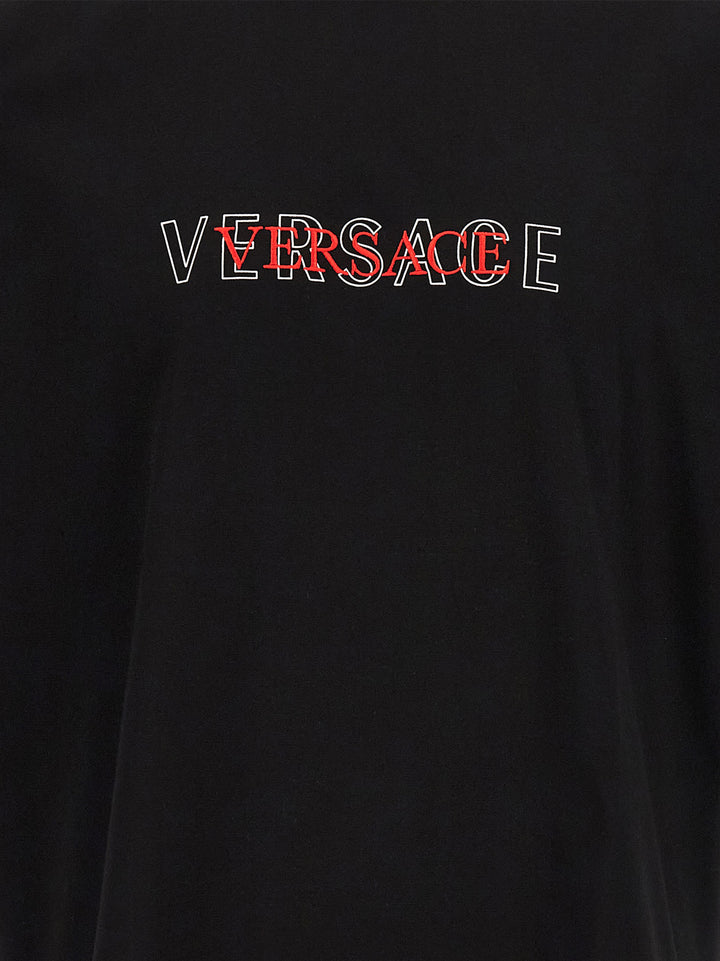 Versace Versace Logo T-shirt - Black | ab637fcc7092fcc68542a41d9c6c14f9a48ab14d